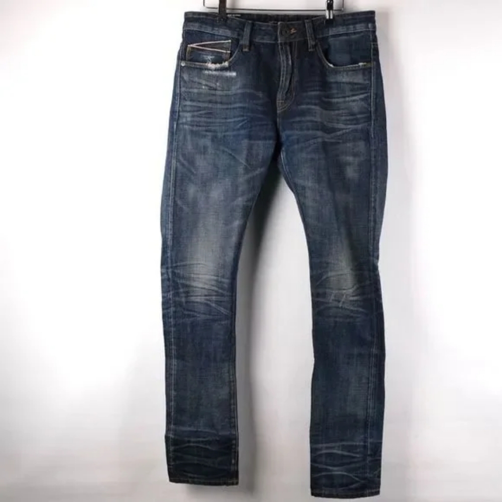 Cult of Individuality Japanese Selvedge Slim Straight Denim Mens 31x33